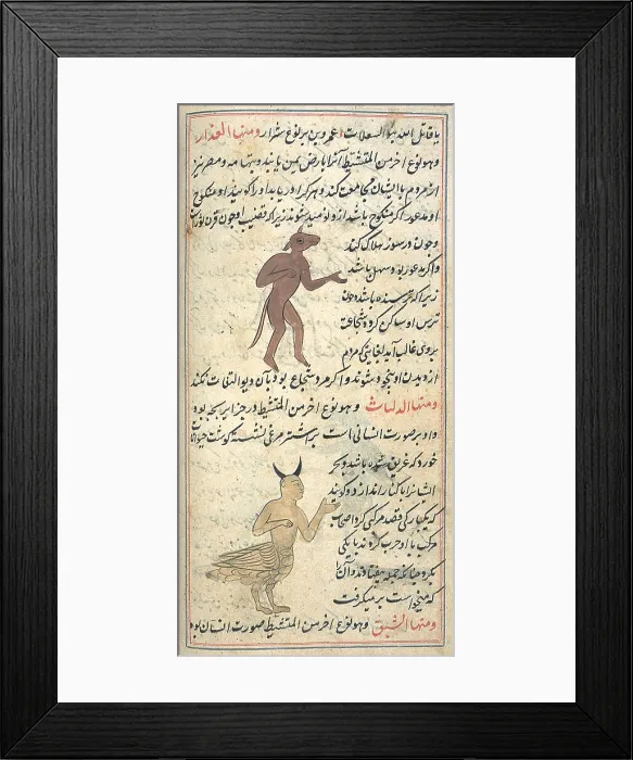 Framed Print : Islamic Demons, 18th Century Framed Print : Islamic Demons, 18th Century