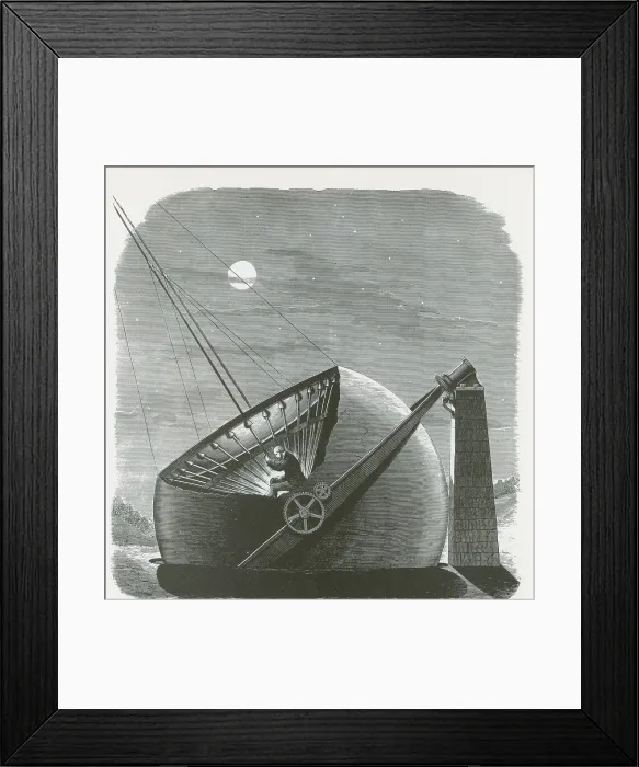 Framed Print : Telescope designed by Daniel C. Chapman