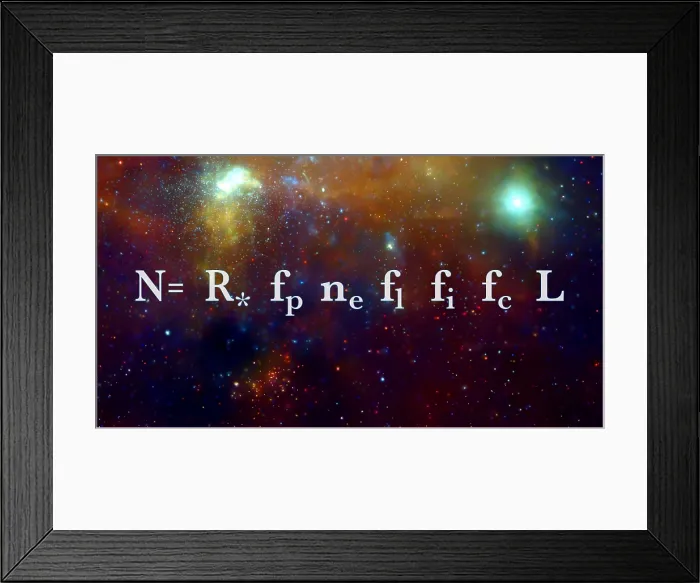 Framed Print : The Drake Equation Framed Print : The Drake Equation
