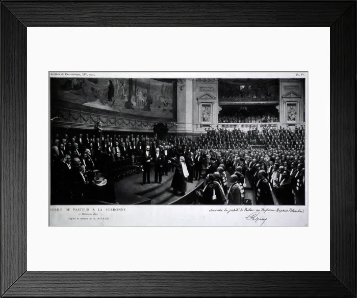 Framed Print : Louis Pasteur Being Honored by the Sorbonne, 1892 Framed Print : Louis Pasteur Being Honored by the Sorbonne, 1892