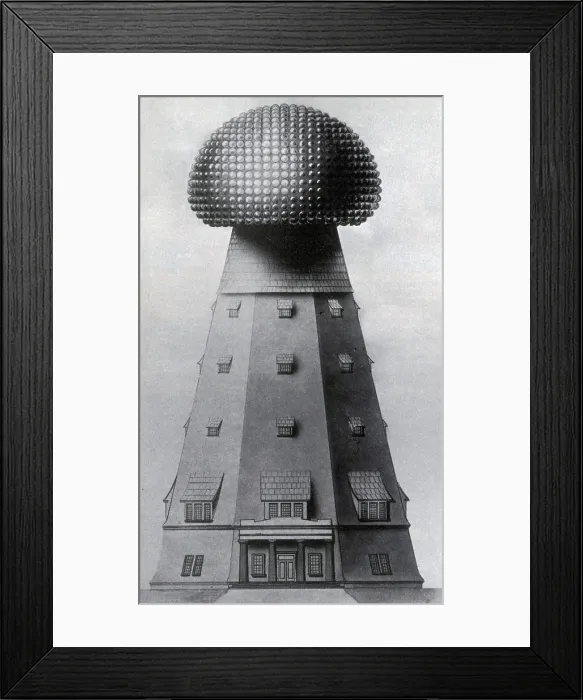 Framed Print : Tesla Tower for Wireless Transmission, 1900s Framed Print : Tesla Tower for Wireless Transmission, 1900s