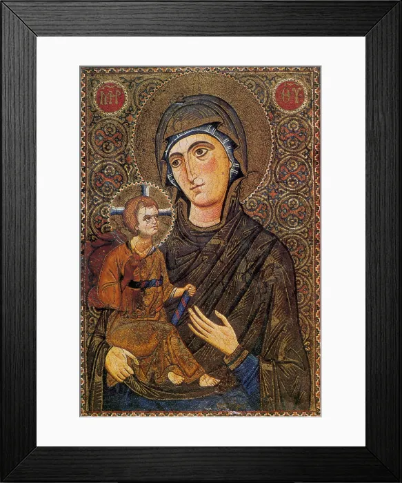 Framed Print : Madonna and Child, Byzantine Mosaic Framed Print : Madonna and Child, Byzantine Mosaic