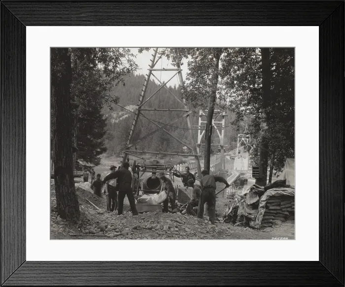 Framed Print : Bridge Building Framed Print : Bridge Building