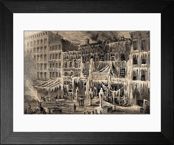 Framed Print : Frozen Remains of Barnum's Museum, 1868 Framed Print : Frozen Remains of Barnum's Museum, 1868
