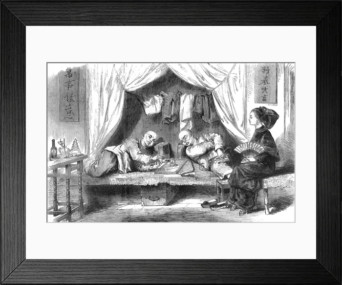 Framed Print : San Fransisco Opium Den, 19th Century Framed Print : San Fransisco Opium Den, 19th Century
