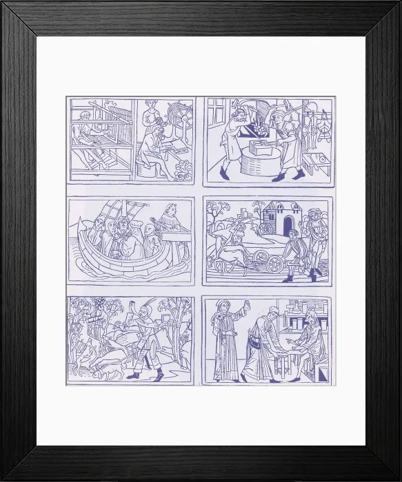 Framed Print : Trades, 1475 Framed Print : Trades, 1475