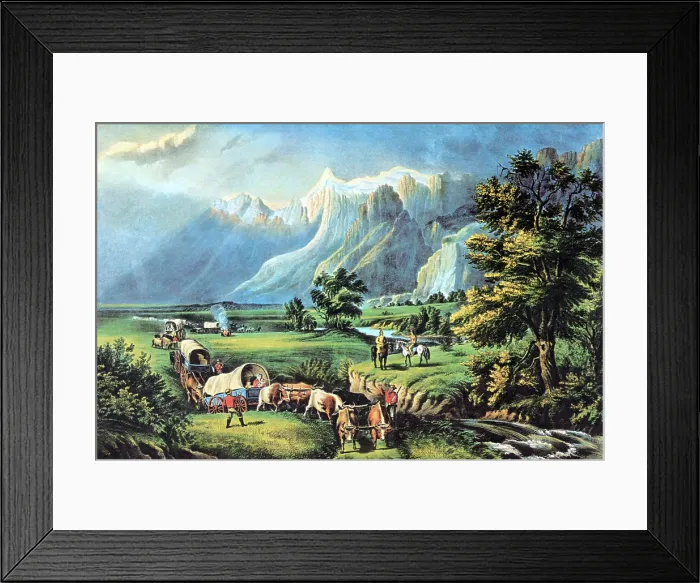 Framed Print : Emigrants Crossing the Plains, 19th Century Framed Print : Emigrants Crossing the Plains, 19th Century