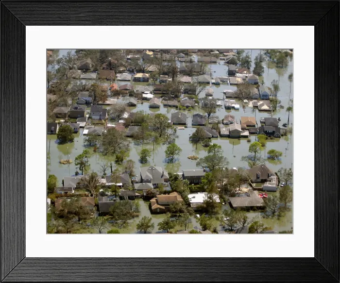 Framed Print : Hurricane Katrina Damage