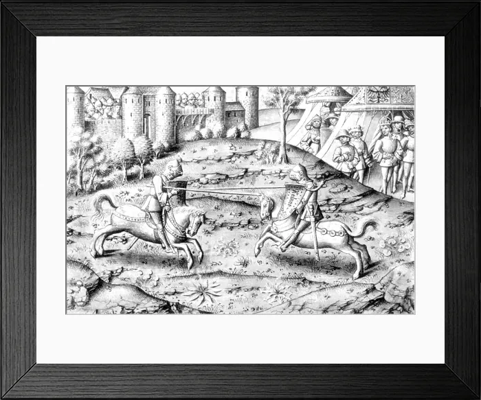 Framed Print : Conquests of Charlemagne, Roland and Oliver Duel Framed Print : Conquests of Charlemagne, Roland and Oliver Duel