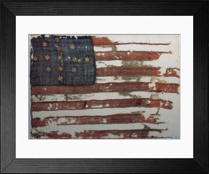 Framed Print : Hulbert Flag, Early U.S. Flag, 1776 Framed Print : Hulbert Flag, Early U.S. Flag, 1776