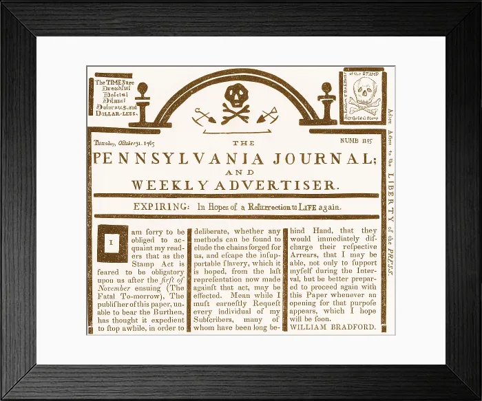 Framed Print : Stamp Act Opposition, 1765