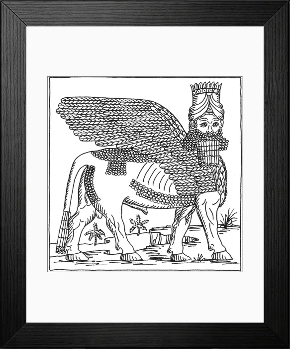 Framed Print : Lamassu, Assyrian Protective Deity