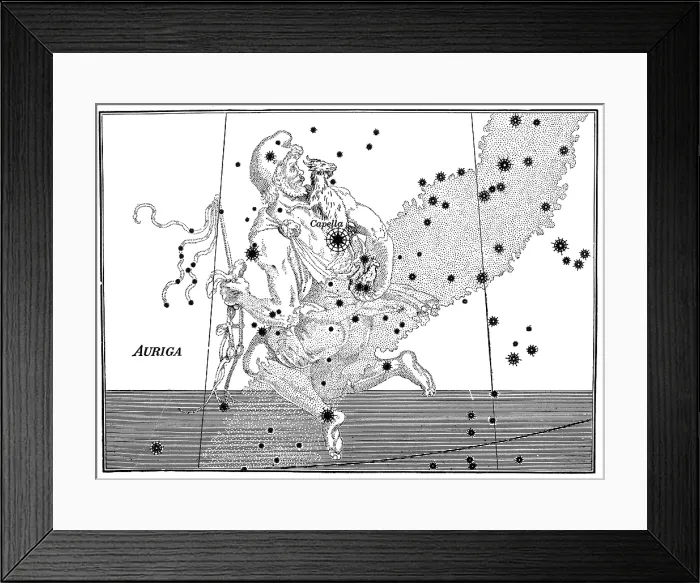 Framed Print : Auriga Constellation, Bayer, 1603