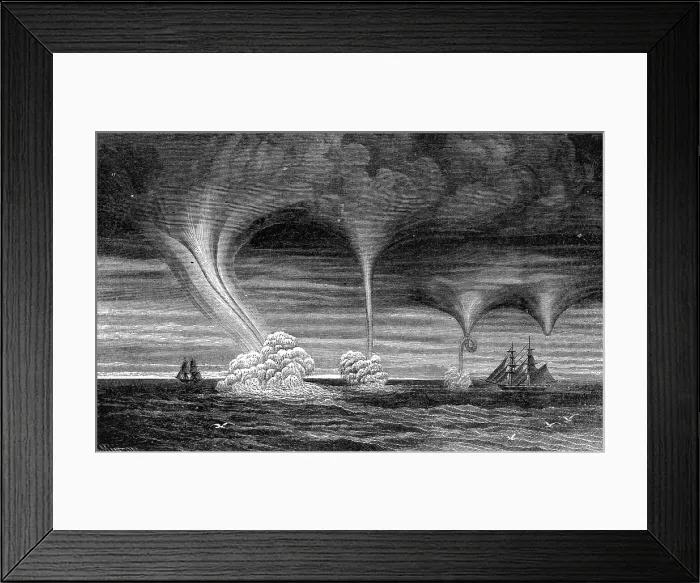Framed Print : Waterspouts, 1873 Framed Print : Waterspouts, 1873