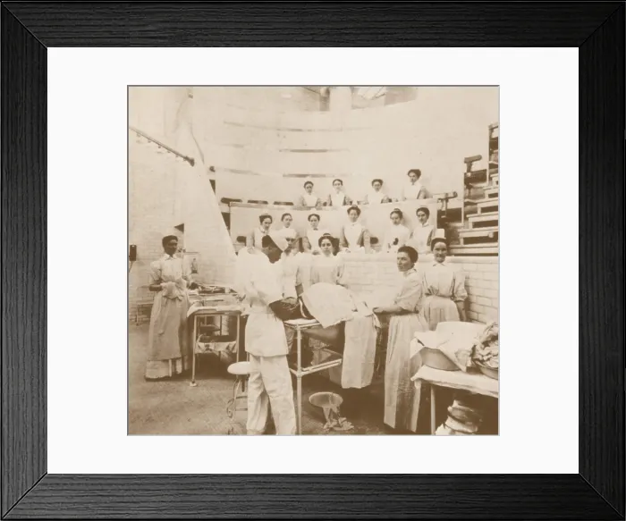 Framed Print : Nurses observing an operation, 1899 Framed Print : Nurses observing an operation, 1899