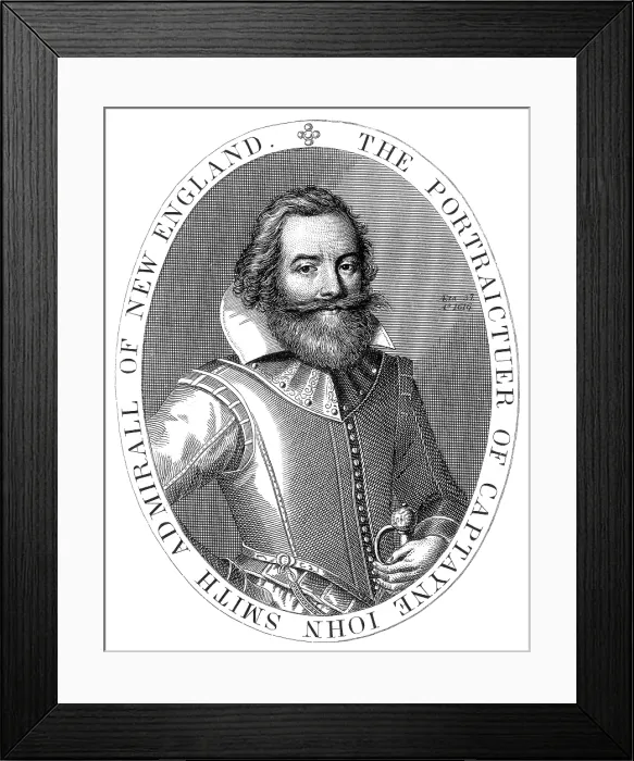 Framed Print : Captain John Smith, English Explorer