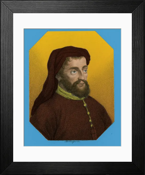 Framed Print : Geoffrey Chaucer, English Poet Framed Print : Geoffrey Chaucer, English Poet