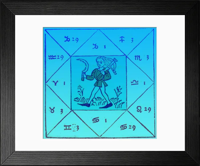 Framed Print : Horoscope Types, Engel, 1488 Framed Print : Horoscope Types, Engel, 1488
