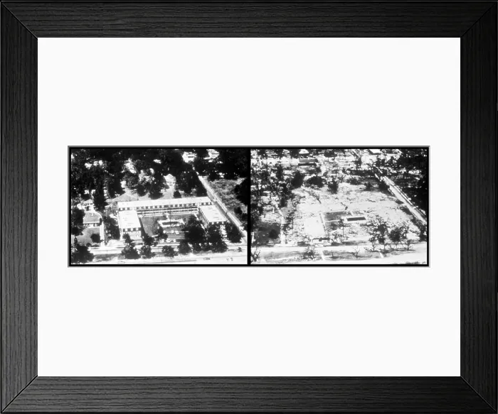 Framed Print : Before and After Hurricane Camille, 1969