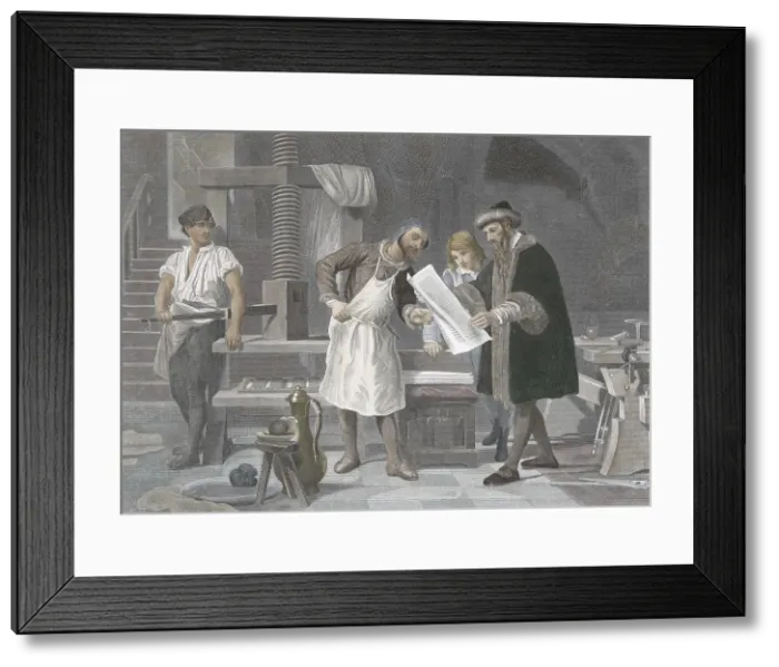 Framed Print : Johannes Gutenberg, German Inventor and Publisher Framed Print : Johannes Gutenberg, German Inventor and Publisher