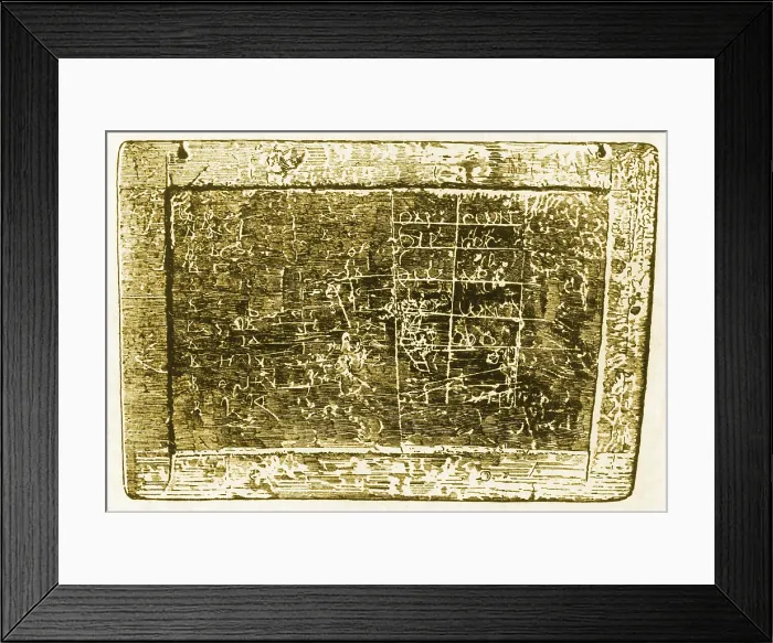 Framed Print : Greek Multiplication Table Framed Print : Greek Multiplication Table
