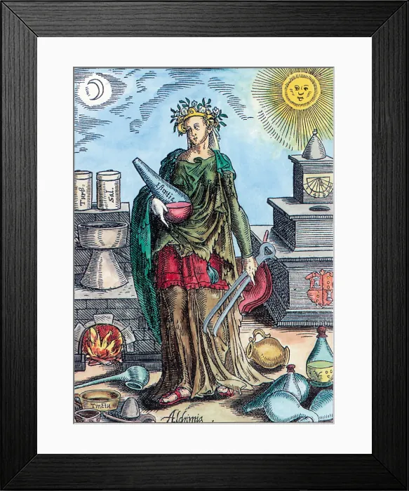 Framed Print : Lady Alchima with Precious Quintessence Framed Print : Lady Alchima with Precious Quintessence