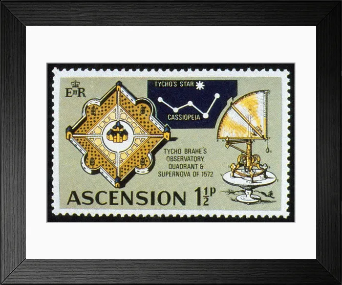 Framed Print : Tycho Brahe, Postage Stamp Framed Print : Tycho Brahe, Postage Stamp