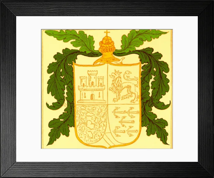 Framed Print : Christopher Columbus, Coat of Arms Framed Print : Christopher Columbus, Coat of Arms