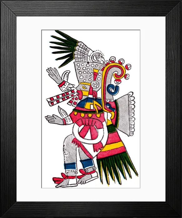 Framed Print : Tezcatlipoca, Aztec God of Night, Codex Borbonicus, 15th Century