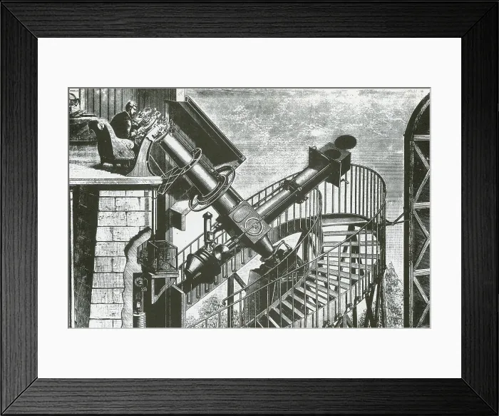 Framed Print : Equatorial Telescope Paris Observatory, 1883 Framed Print : Equatorial Telescope Paris Observatory, 1883