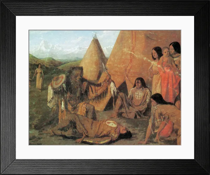 Framed Print : Native American Medicine Man