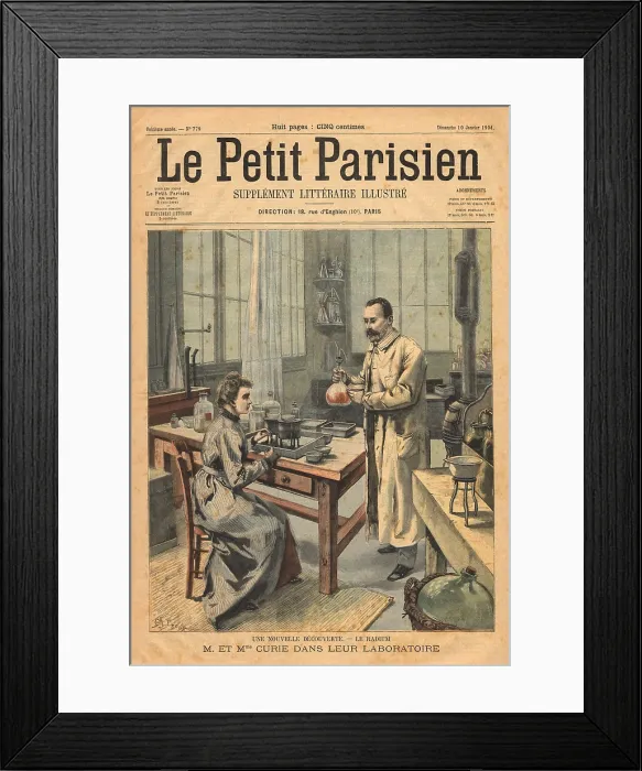 Framed Print : Marie and Pierre Curie In Laboratory