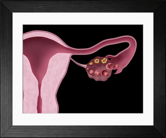 Framed Print : Ovarian Follicles, Illustration
