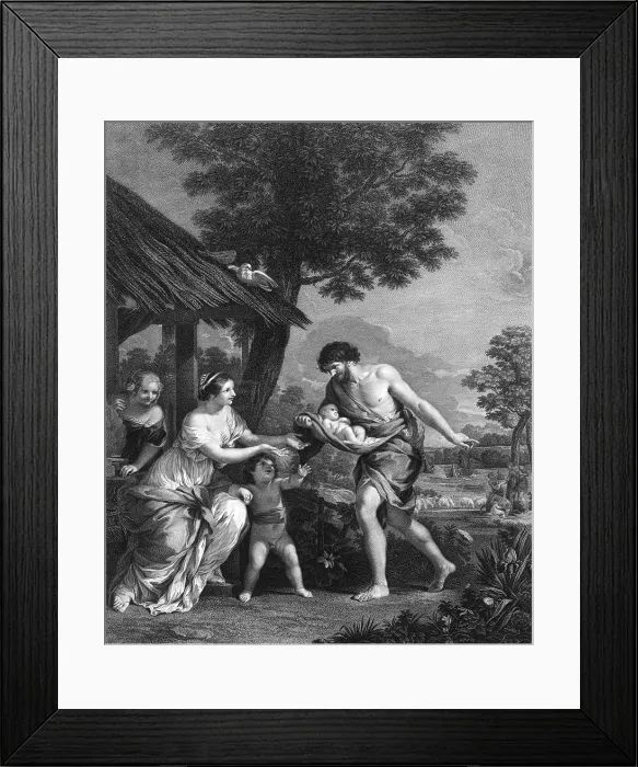 Framed Print : Romulus and Remus Given Shelter by Faustulus Framed Print : Romulus and Remus Given Shelter by Faustulus
