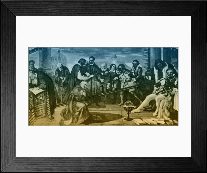 Framed Print : Galileo's Gravity Experiment Framed Print : Galileo's Gravity Experiment