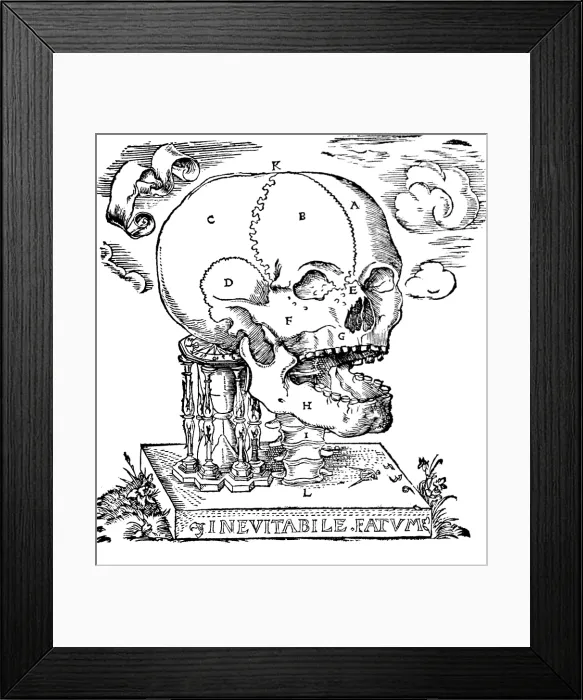 Framed Print : Johann Dryander, Inevitabile Fatum, 1537 Framed Print : Johann Dryander, Inevitabile Fatum, 1537