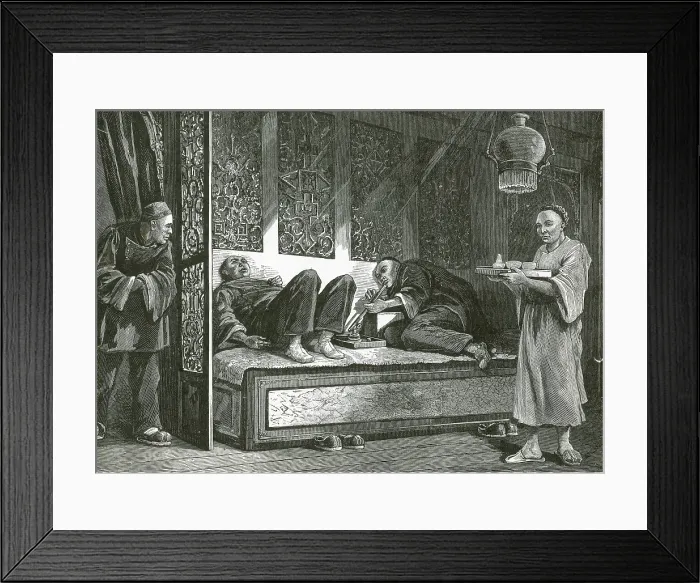 Framed Print : San Fransisco Opium Den, 19th Century Framed Print : San Fransisco Opium Den, 19th Century