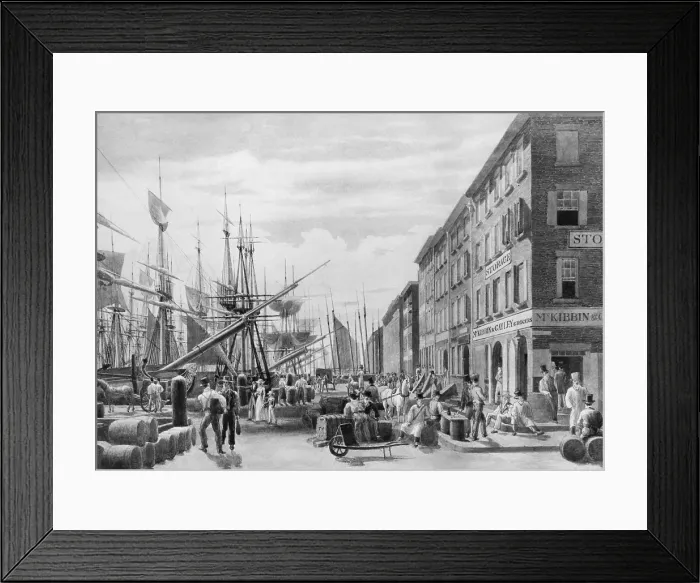 Framed Print : South Street, NYC, 1828 Framed Print : South Street, NYC, 1828
