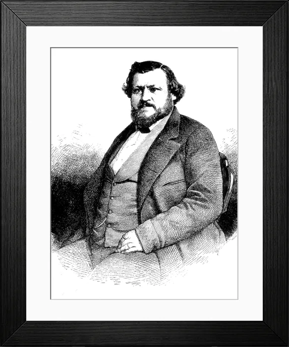 Framed Print : Karl Vogt, German Natural Scientist