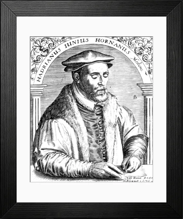 Framed Print : Hadrianus Junius, Dutch Physican and Classical Scholar