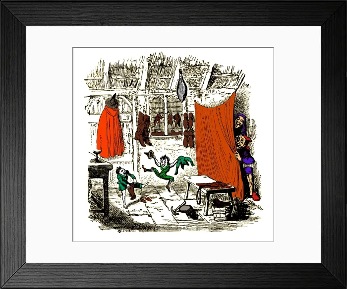 Framed Print : The Elves and the Shoemaker Framed Print : The Elves and the Shoemaker