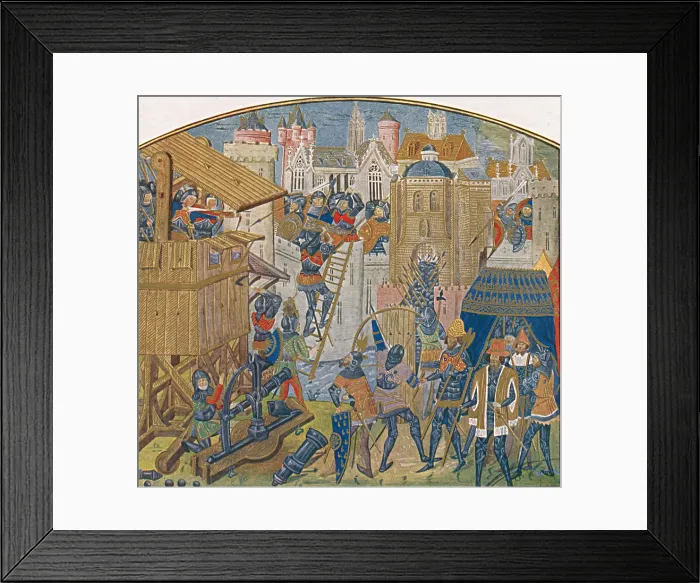 Framed Print : Siege Train, 15th Century Framed Print : Siege Train, 15th Century