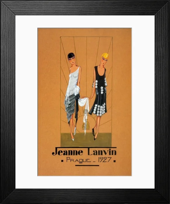 Framed Print : Jeanne Lanvin Fashion Design, 1927 Framed Print : Jeanne Lanvin Fashion Design, 1927