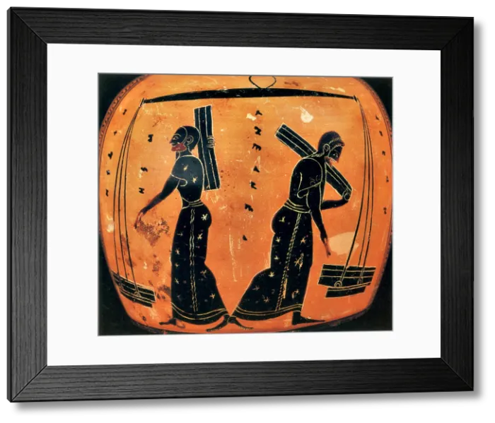 Framed Print : Athenian Merchants and Scale, 6th Century BC Framed Print : Athenian Merchants and Scale, 6th Century BC