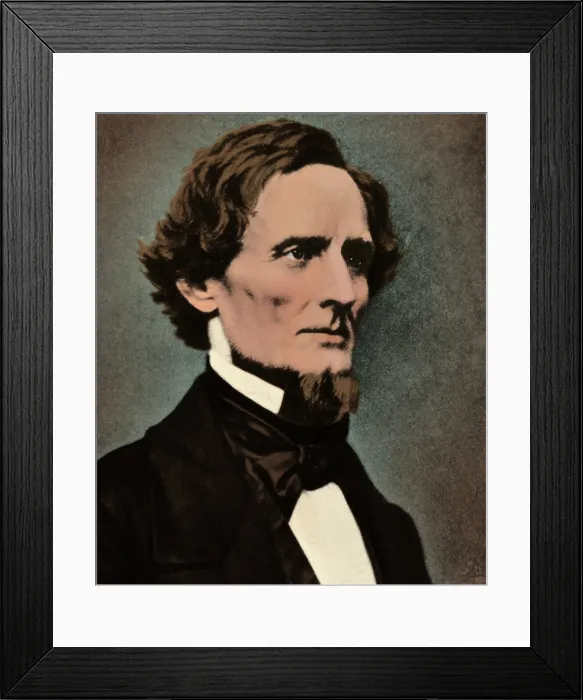 Framed Print : Jefferson Davis, President of the Confederacy
