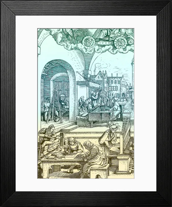 Framed Print : Mathematics: Professions and Sciences, 1530 Framed Print : Mathematics: Professions and Sciences, 1530