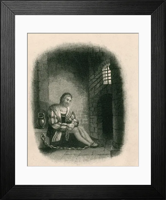 Framed Print : Columbus in Prison, 1500 Framed Print : Columbus in Prison, 1500