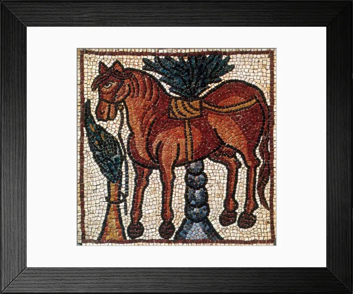 Framed Print : Horse, Byzantine Mosaic, 6th Century Framed Print : Horse, Byzantine Mosaic, 6th Century