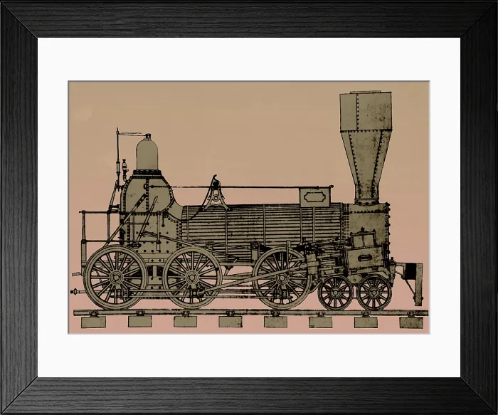 Framed Print : 19th Century Locomotive Framed Print : 19th Century Locomotive