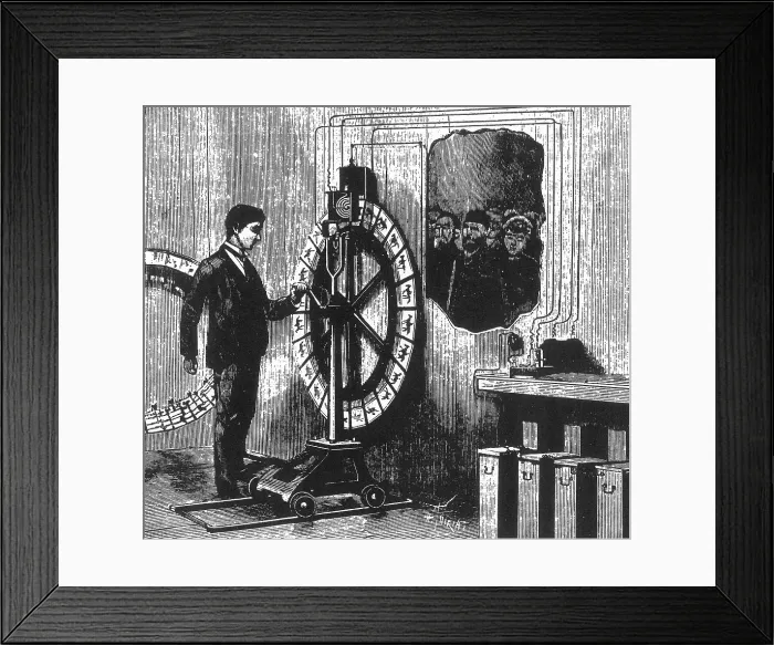 Framed Print : Electrotachyscope, Animated Picture Machine, 1889